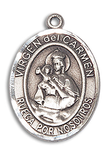 Sterling Silver Virgen del Carmen Pendant