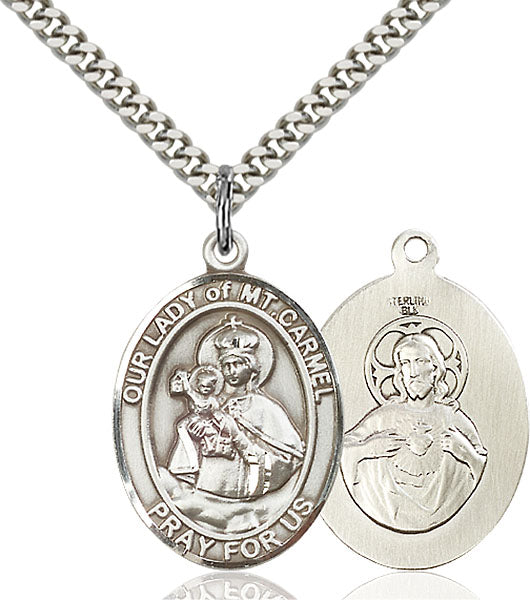 Sterling Silver Our Lady of Mount Carmel Pendant