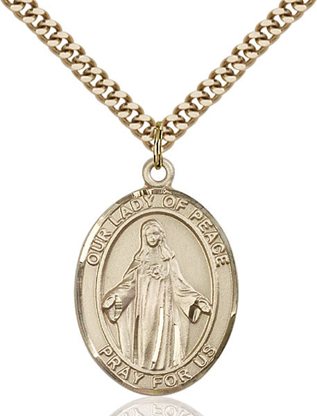14kt Gold Filled Our Lady of Peace Pendant