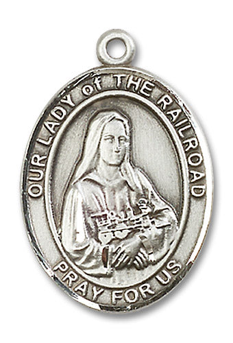 Sterling Silver Our Lady of the Railroad Pendant