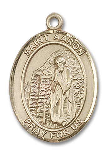 14kt Gold Saint Aaron Medal