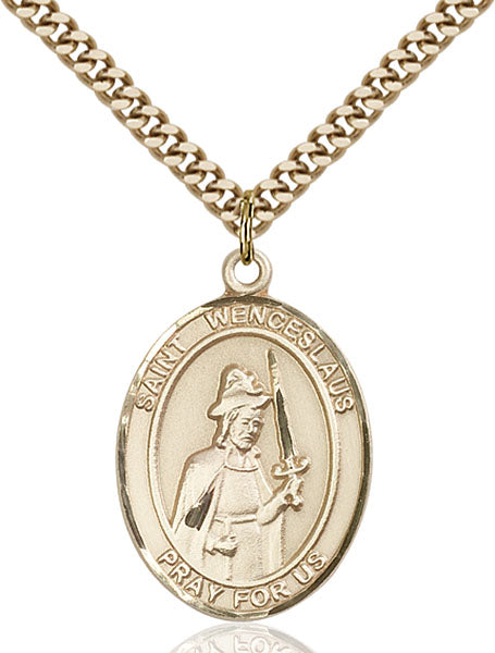 14kt Gold Filled Saint Wenceslaus Pendant