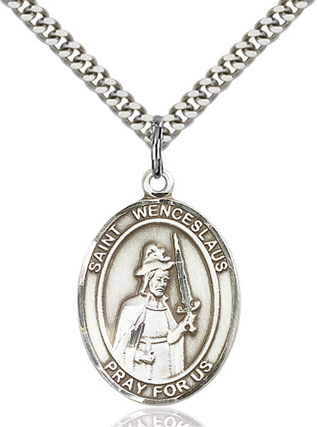 Sterling Silver Saint Wenceslaus Pendant