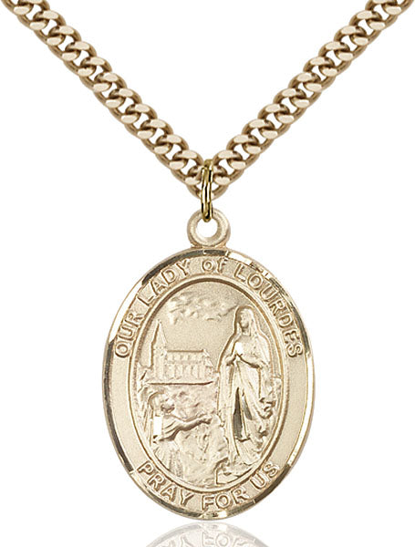 14kt Gold Filled Our Lady of Lourdes Pendant