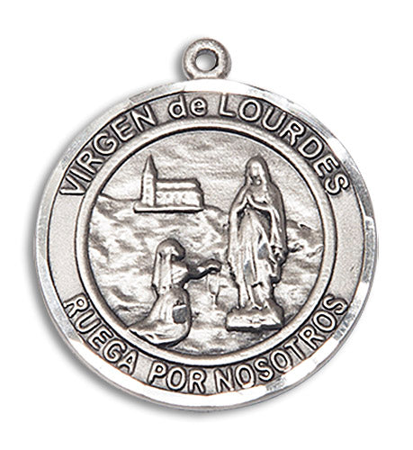 Sterling Silver Virgen de Lourdes Pendant