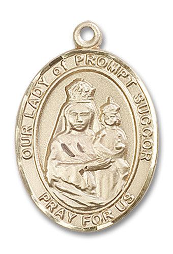 14kt Gold Our Lady of Prompt Succor Medal