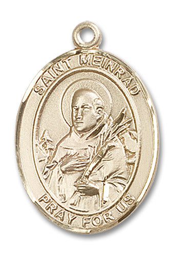 14kt Gold Saint Meinrad of Einsideln Medal