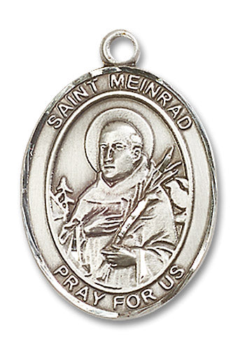 Sterling Silver Saint Meinrad of Einsideln Pendant