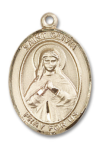 14kt Gold Saint Olivia Medal