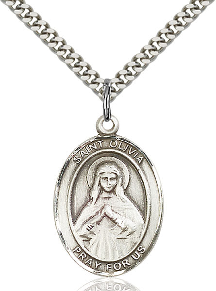 Sterling Silver Saint Olivia Pendant