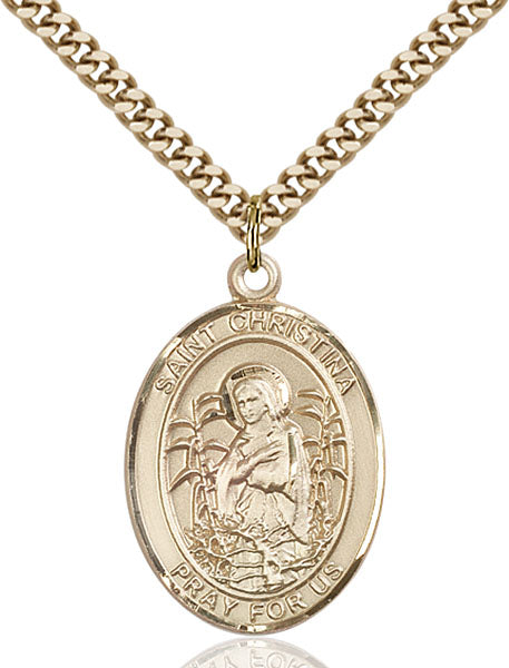 14kt Gold Filled Saint Christiana the Astonishing Pendant