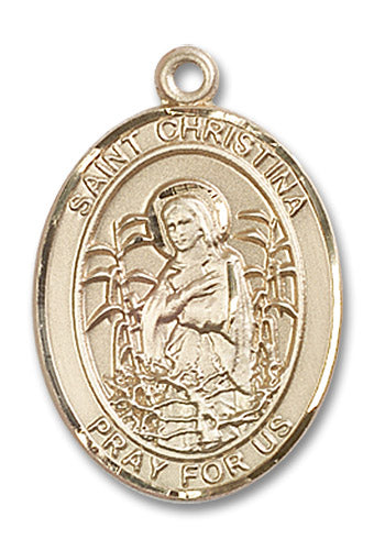 14kt Gold Saint Christiana the Astonishing Medal