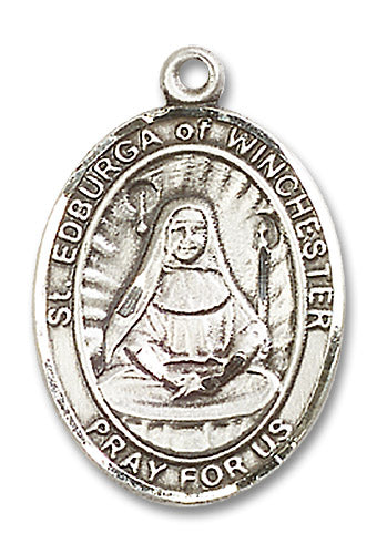 Sterling Silver Saint Edburga of Winchester Pendant