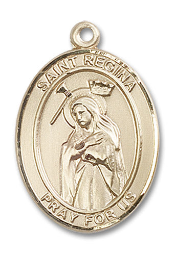 14kt Gold Saint Regina Medal