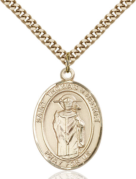 14kt Gold Filled Saint Thomas A Becket Pendant