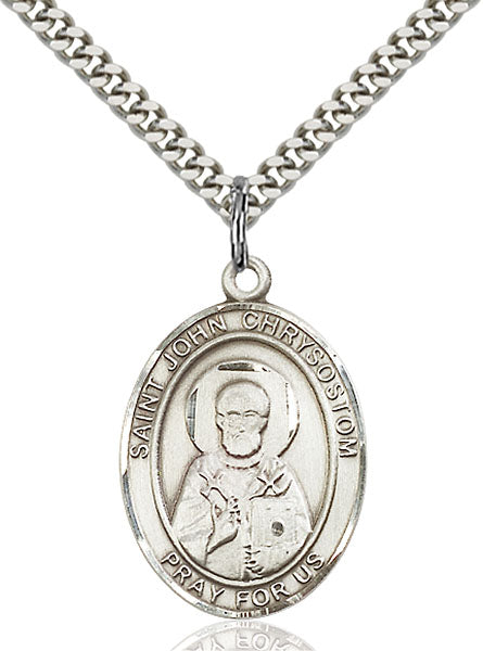 Sterling Silver Saint John Chrysostom Pendant