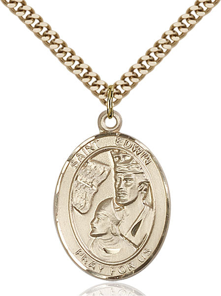 14kt Gold Filled Saint Edwin Pendant