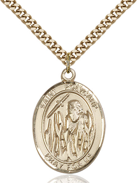 14kt Gold Filled Saint Polycarp of Smyrna Pendant