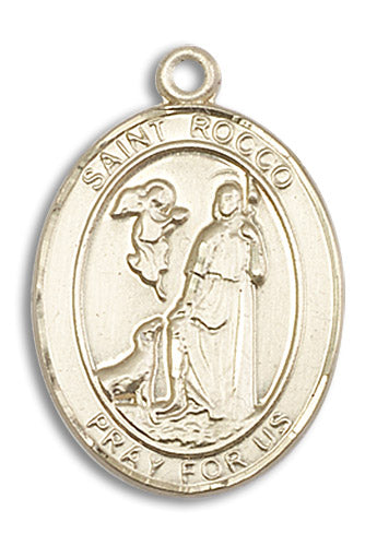 14kt Gold Saint Rocco Medal