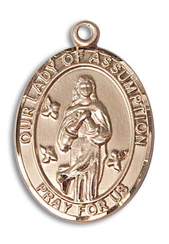 14kt Gold Our Lady Of Assumption Medal