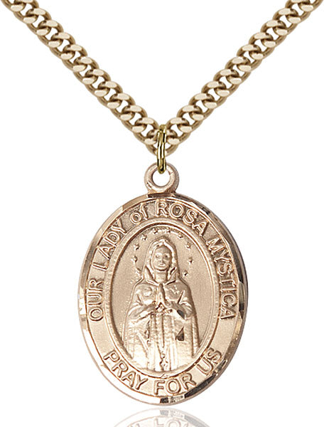 14kt Gold Filled Our Lady of Rosa Mystica Pendant