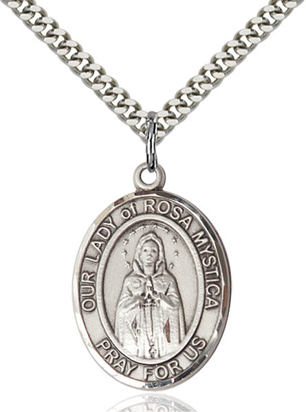 Sterling Silver Our Lady of Rosa Mystica Pendant