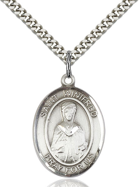 Sterling Silver Saint Winifred of Wales Pendant