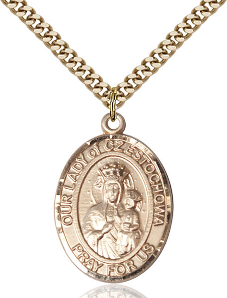 14kt Gold Filled Our Lady of Czestochowa Pendant