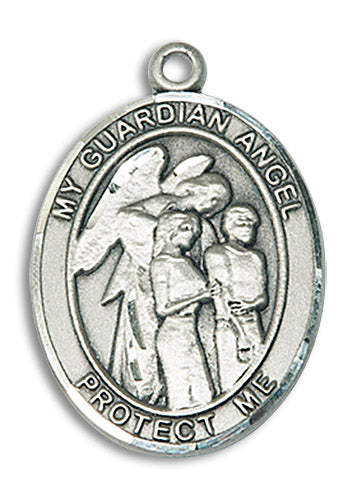Sterling Silver Guardian Angel w/Children Pendant