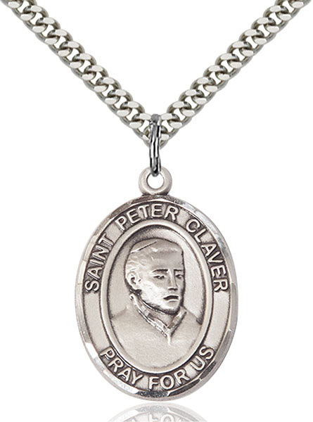 Sterling Silver Saint Peter Claver Pendant