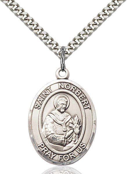 Sterling Silver Saint Norbert of Xanten Pendant