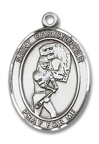 Sterling Silver Saint Christopher/Softball Pendant