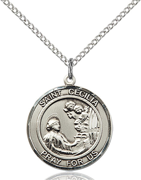 Sterling Silver Saint Cecilia Pendant