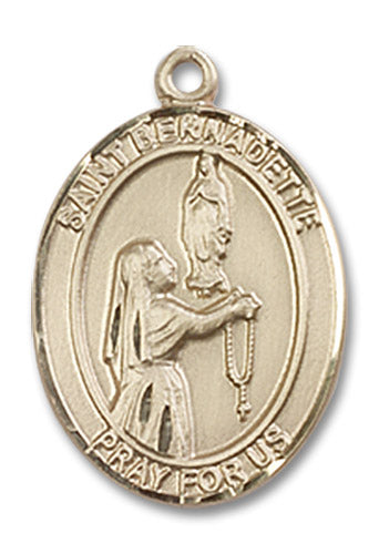 14kt Gold Saint Bernadette Medal