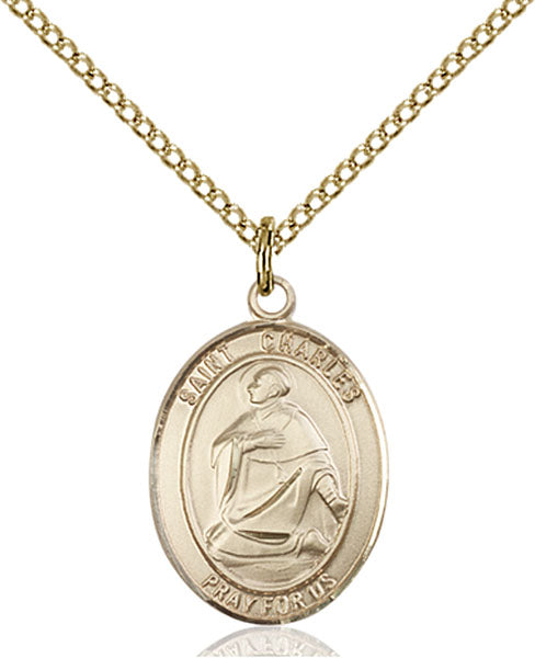 14kt Gold Filled Saint Charles Borromeo Pendant