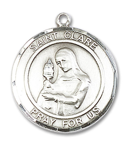 Sterling Silver Saint Clare of Assisi Pendant