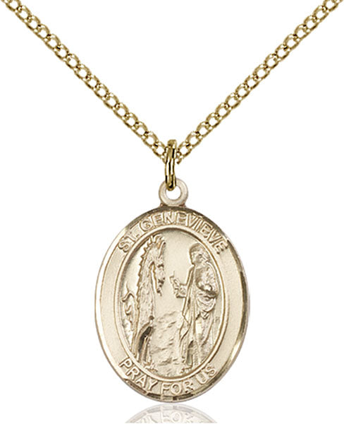 14kt Gold Filled Saint Genevieve Pendant