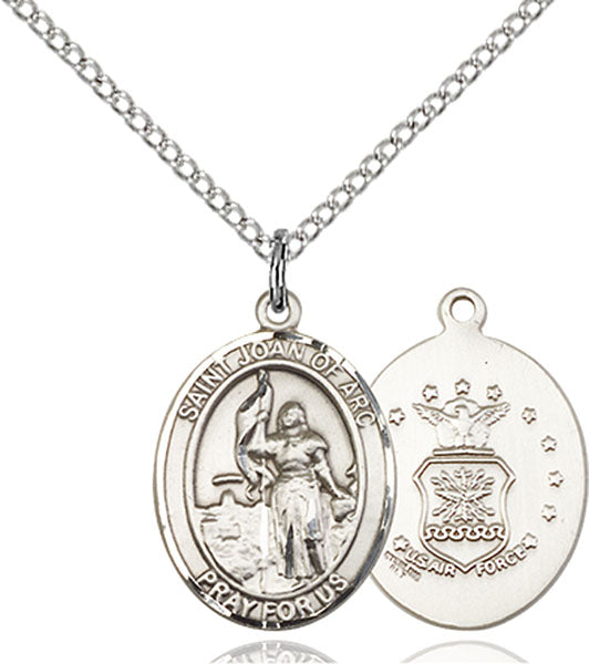 Sterling Silver Saint Joan Of Arc / Air Force Pendan