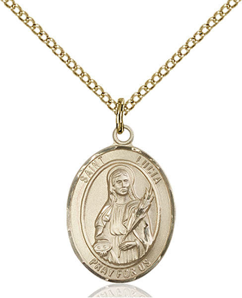 14kt Gold Filled Saint Lucia of Syracuse Pendant