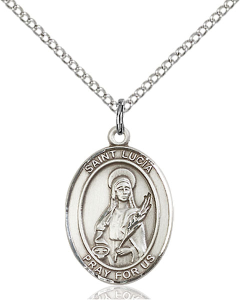 Sterling Silver Saint Lucia of Syracuse Pendant