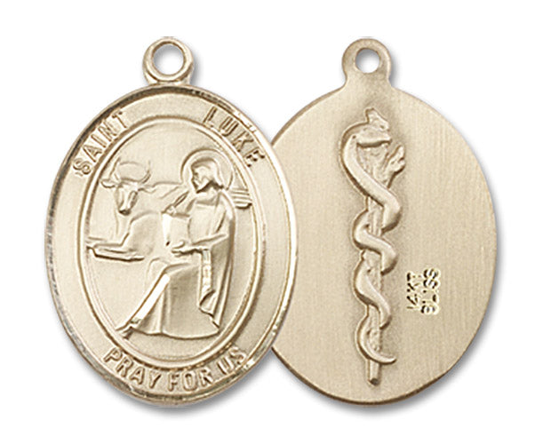 14kt Gold Saint Luke the Apostle / Doctor Medal