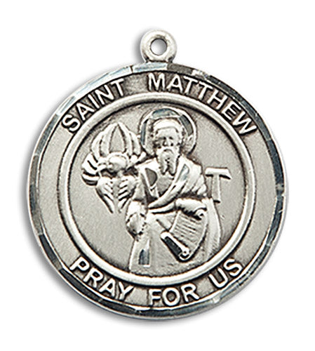 Sterling Silver Saint Matthew the Apostle Pendant