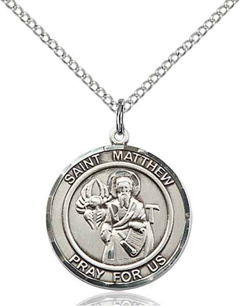 Sterling Silver Saint Matthew the Apostle Pendant