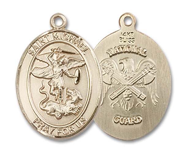 14kt Gold Saint Michael / Nat'l Guard Medal