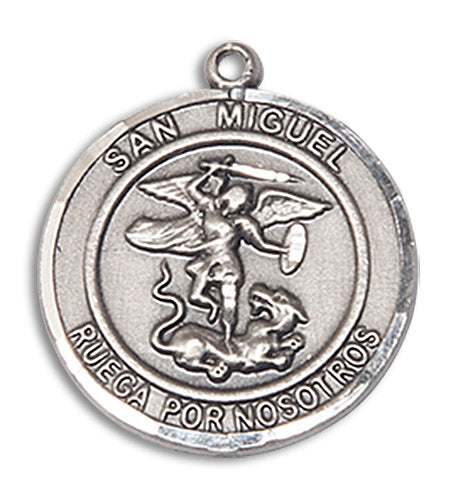 Sterling Silver San Miguel Arcangel Pendant