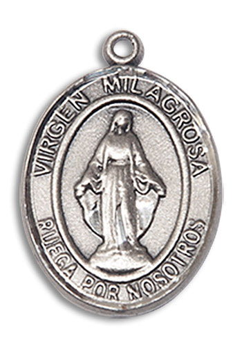 Sterling Silver Virgen Milagrosa Pendant
