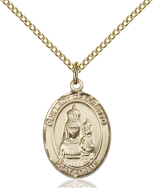 14kt Gold Filled Our Lady of Loretto Pendant