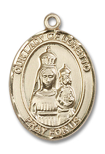 14kt Gold Our Lady of Loretto Medal