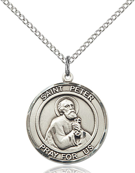 Sterling Silver Saint Peter the Apostle Pendant