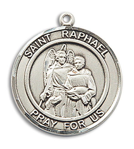 Sterling Silver Saint Raphael the Archangel Pendant